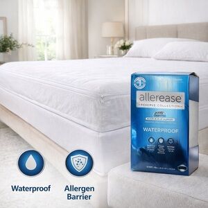 AllerEase Waterproof Mattress Protector - Purely White